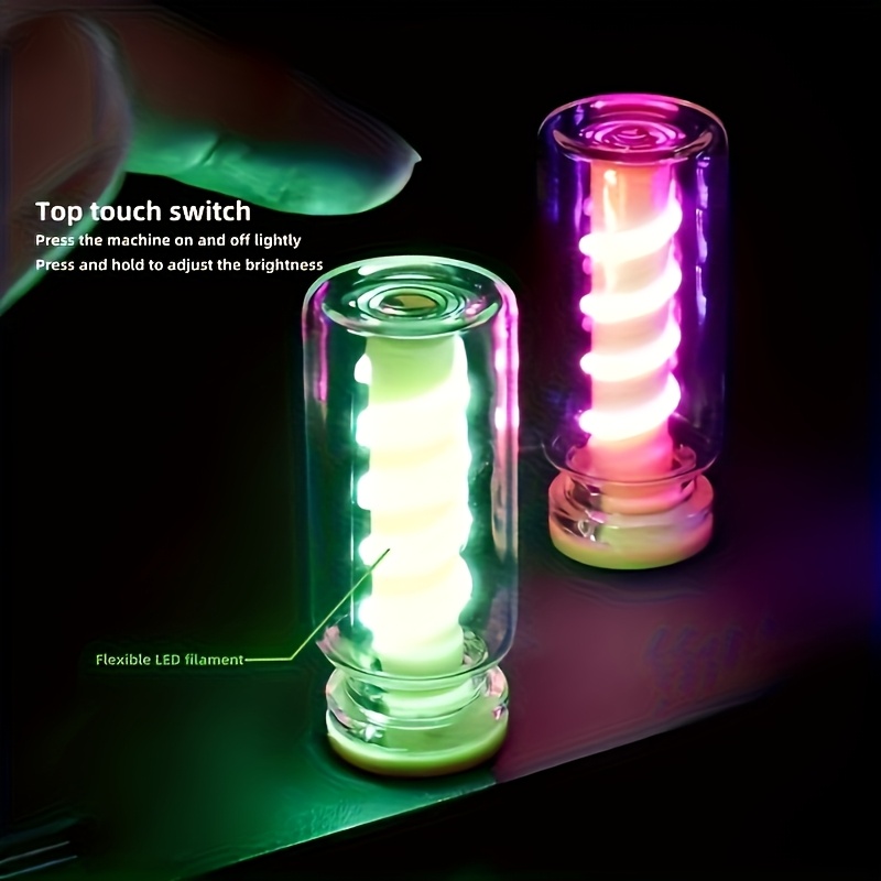 Transparent Spring Touch Dimming USB Mood Light for Ambient Lighting