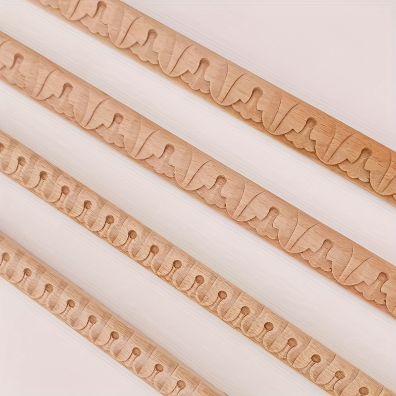 Scalloped Houten Sierlijst – 24 Stuks, Onafgewerkt, Voor DIY Panelen, Kasten, Planken En Muren