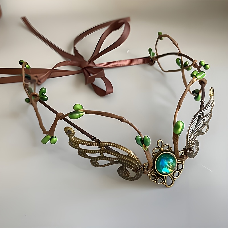 TEMU Gothic Elf Fairy Crown Headpiece, Dark Elf Headgear, Renaissance Event Festival Role Play, Gothic Wedding Photo Matching Decoration