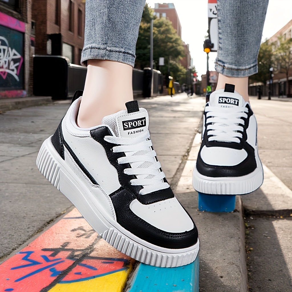 zapatillas moda mujer tenis plataforma cordones zapatos Temu Ecuador