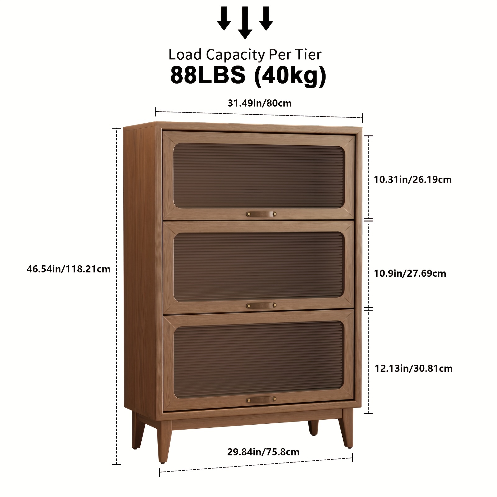 wooden bookshelf multi layer bookshelf with tempered cabinet glass door brown decorative cube storage box bookshelf multi functional storage cabinet suitable for kitchen home office Product details 10