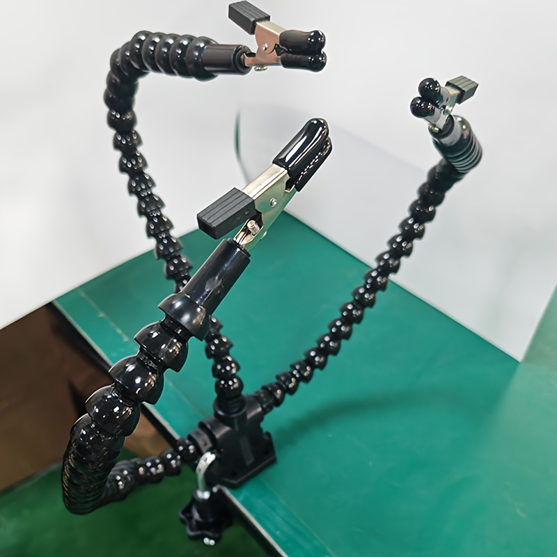 E-shop 1 Multifunktionaler Schweißständer mit flexiblen Armen stabilem Sockel, ideal für Elektronikreparatur, Schmuckmontage, Modellbau, Hobbyhandwerk,