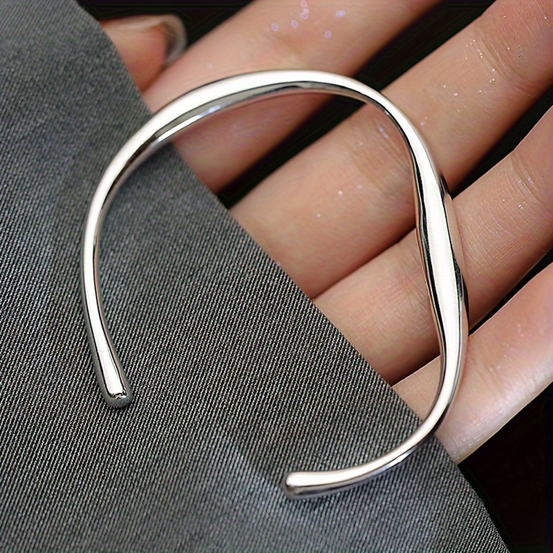 

1pc Irregular Opening Bangle For Men