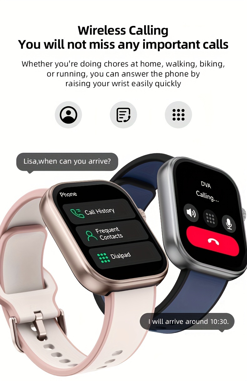 Montre intelligente GTX13 AMOLED de 1,99 pouces, Montre sportive, Appel en haute définition, Prise en charge de plusieurs modes sportifs, Écran haute définition 332 PPI, Couronne rotative, AOD, 60FPS, pour hommes et femmes, compatible avec iPhone et téléphone Android, Batterie 350mAh