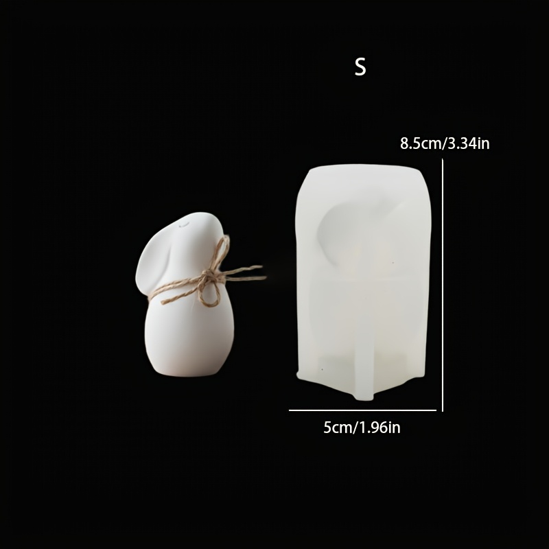 Image of Rabbit Figurine Silicone Mold - Suitable For Plaster, Clay, Epoxy Resin, And More. Ideal For , Home Decor Additions (halloween, Christmas, Easter, Valentine's Day), And Holiday Gifts