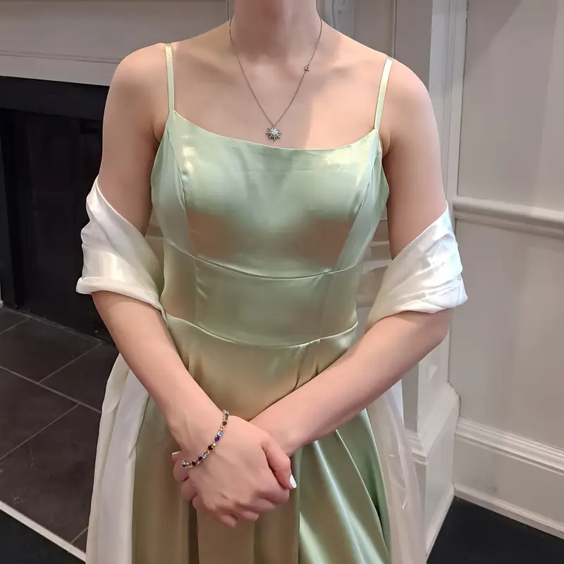 shawl for satin dress La Noche Strapless Satin Gown with Shawl