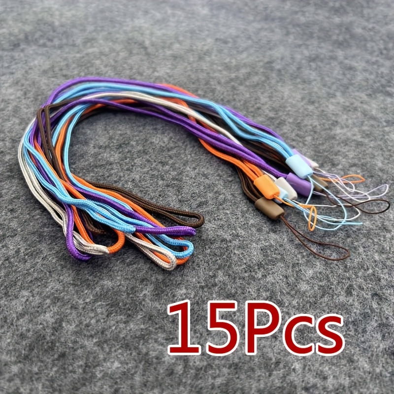 15pcs Nylon Lanyards With Card Sleeves - Id Badge, Work Permit & Phone Holder Straps For Office Use, Lanyards For Id Badges