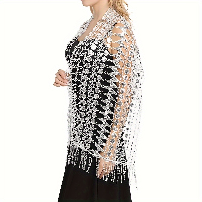 women 1920s sequins evening dresses shawls wraps bride - Temu Iceland