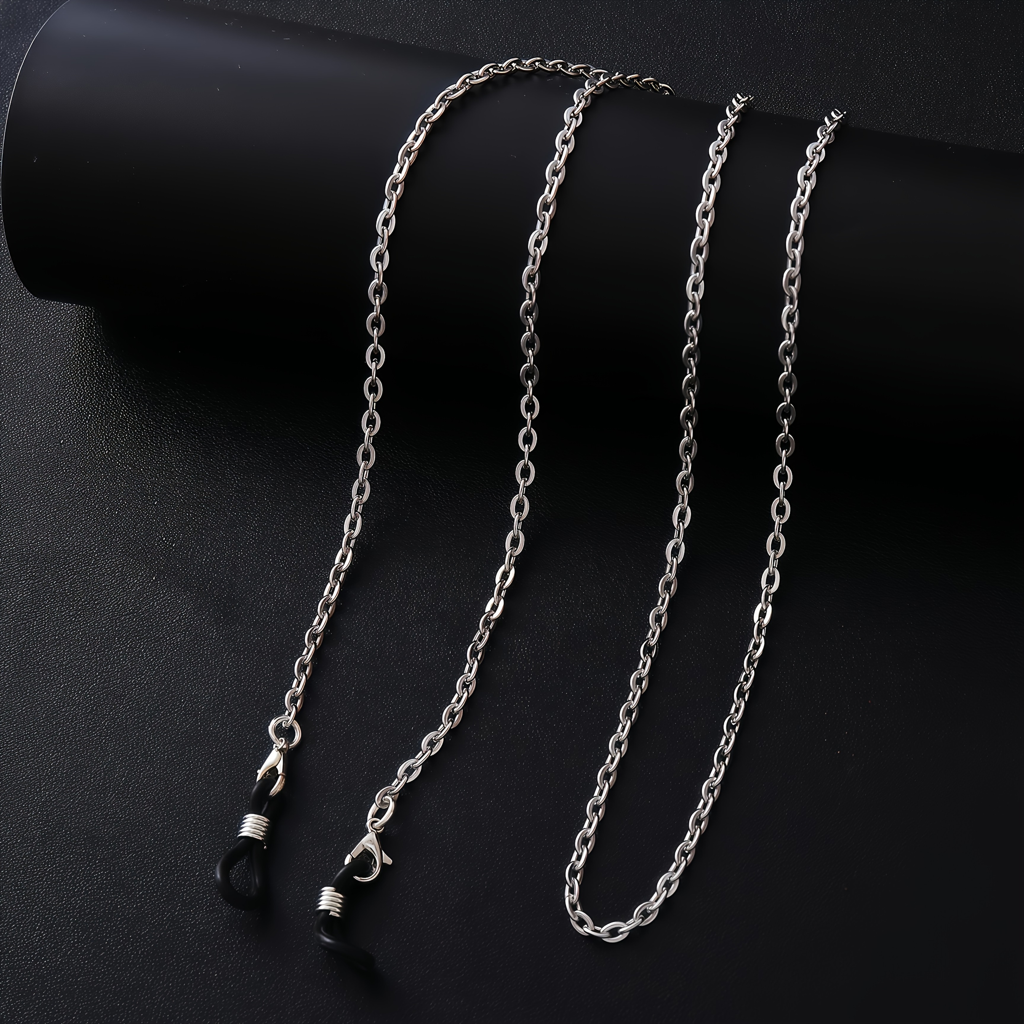 TEMU 1pc Of Simple And Stylish Silvery Men's Eyeglass Chain, An Inexpensive And Easy-to-match O-shaped Eyeglass Chain, A Daily Work Eyeglass Chain,