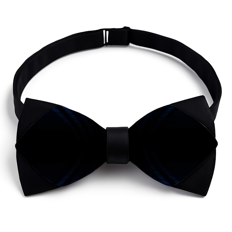 TEMU 1pc, Grid Pattern Printed Bow Tie, Suitable For Weddings, Parties, And Daily Formal Wear - Hand-washable Elegant Bow For Men And Women, Wedding
