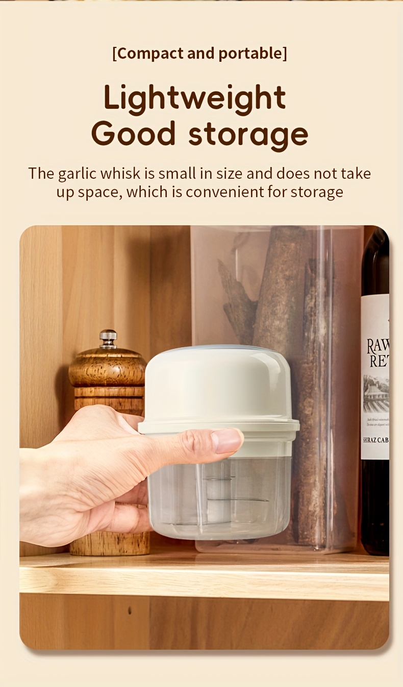 electric mini garlic chopper portable mini mincer electric food processor garlic mincer onion veggie chopper 8 45oz mini food maker presses for chili meat spices chopper blender machine Product details 5