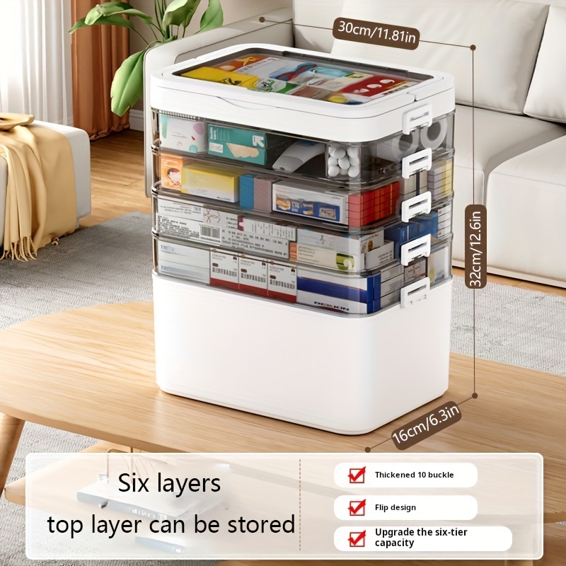4/5/6 Layer Craft Storage Boxes And Organizers, Stackable Home Clutter Organizer Storage Boxes, Travel Supplies Organizers, Storage Boxes For Office Supplies, Sewing Supplies, Bathroom Supplies, White