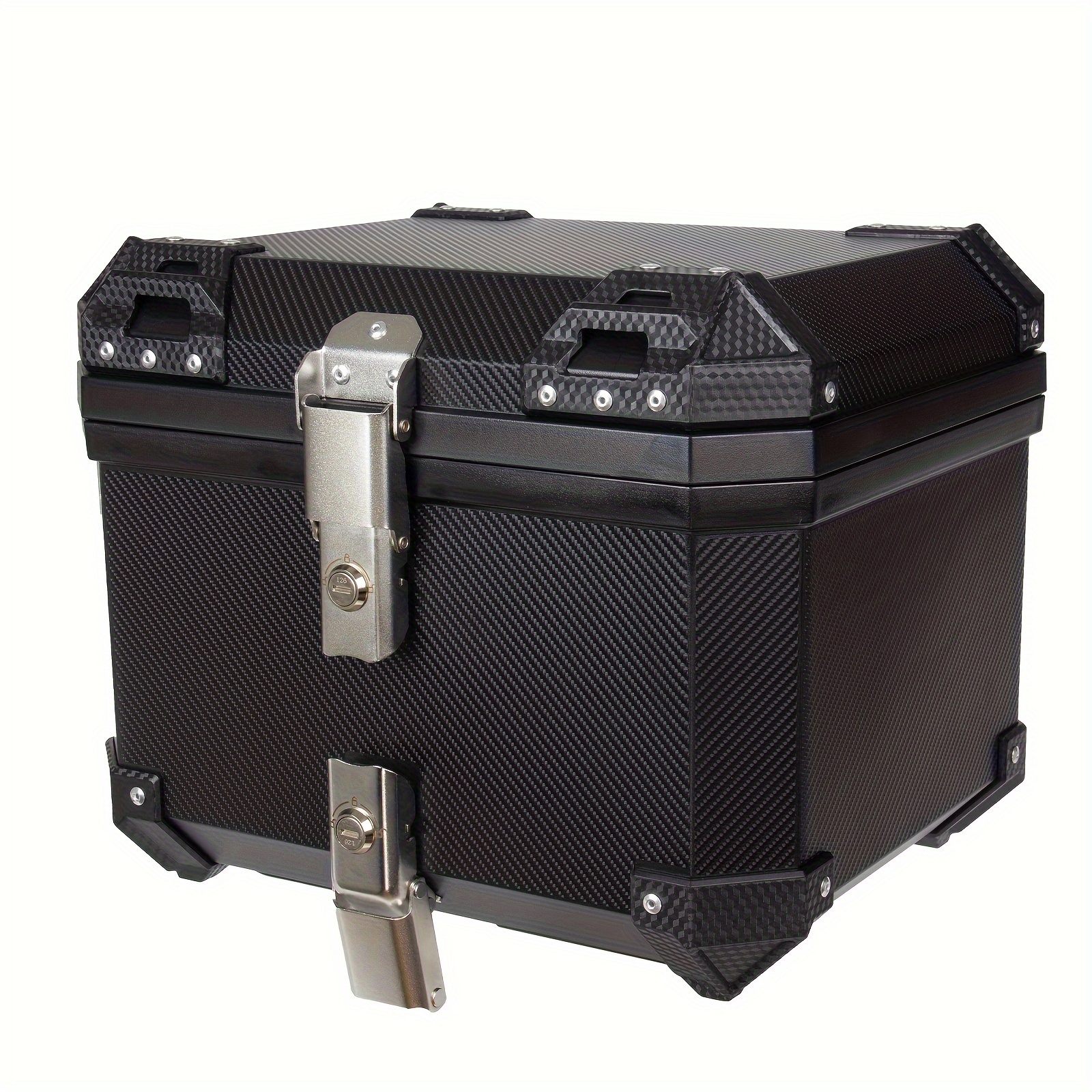 Universal 45L Aluminum Motorcycle Top Box – Black, 5052 Alloy