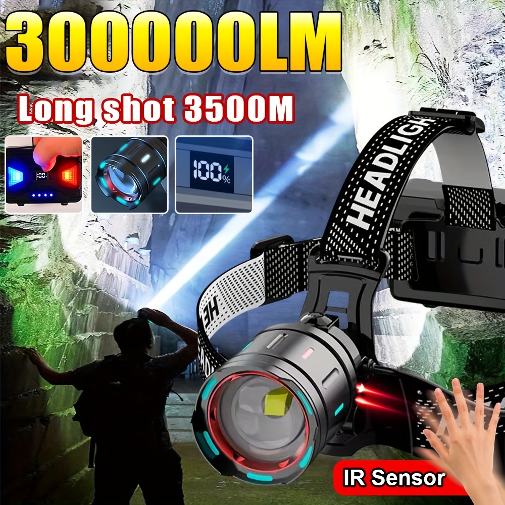 Moon & Fort Ultra Bright LED Rechargeable Headlamp - 1000 Lumen Headlamp  Rechargeable high Capacity 2000 MAH Batteries - Camping, Running, Fishing,  Hiking Head Lights for Forehead (6 Unique Modes) : : Sports,  Fitness & Outdoors
