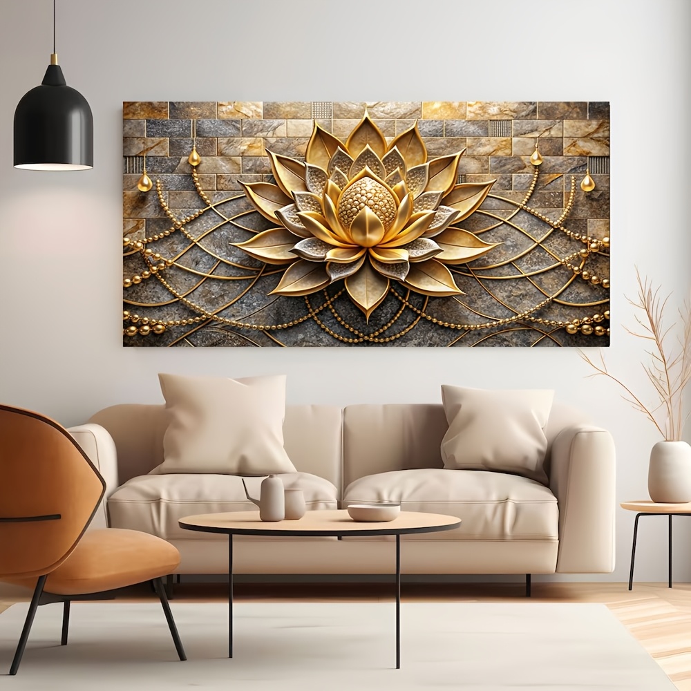 

1pc Flower Wall Art Canvas, Modern Abstract Painting, 23.62x47.24 Inches, For Living Room, Bedroom Decor, Artwork