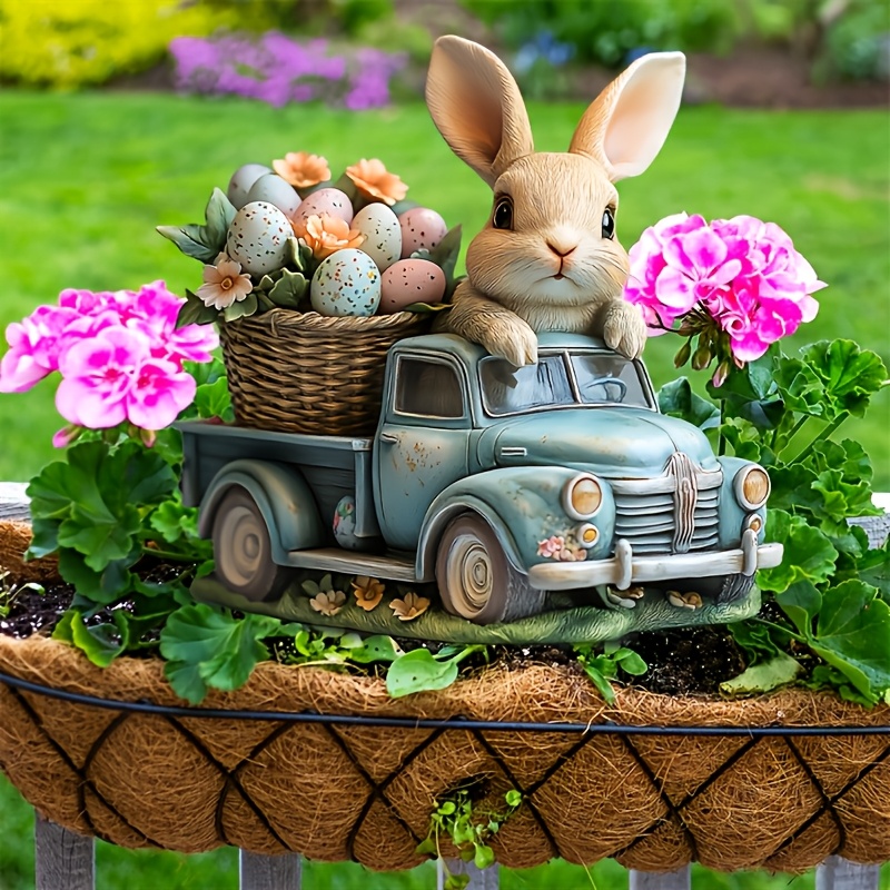 

Rabbit & Vintage Stake - 2d Acrylic, Easter-themed Outdoor Decor With Egg Basket Design, Ideal For Yard & Lawn, Perfect Gift, Easter Yard Display| Rabbit Decor| Acrylic Art, Rabbit Accessories