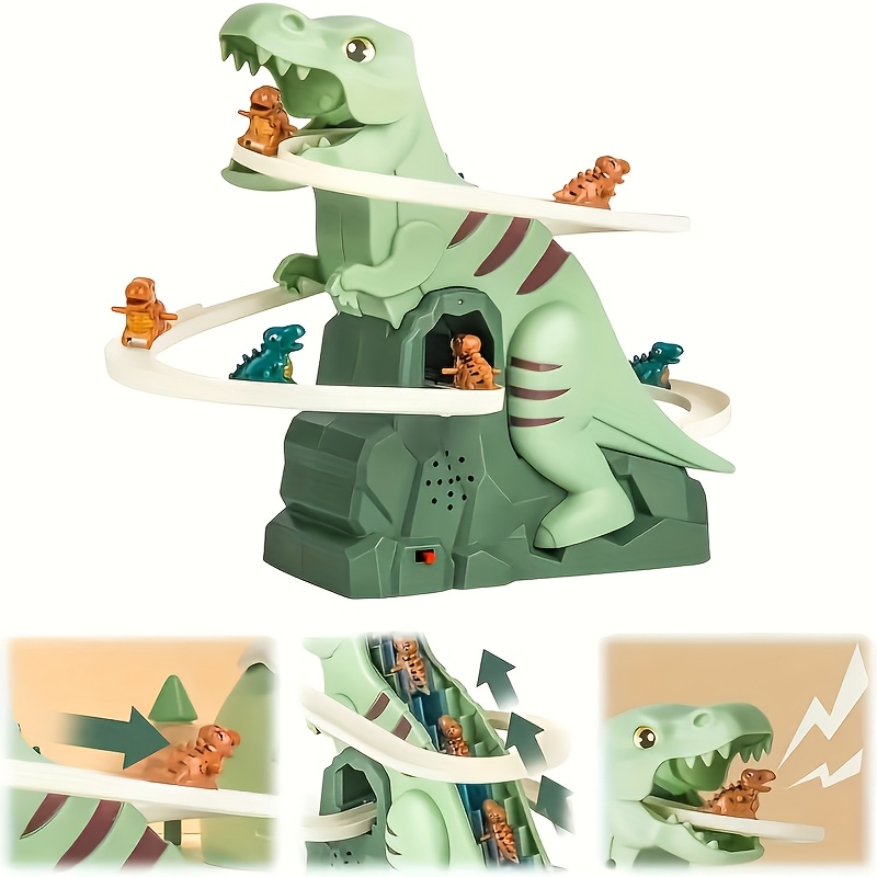Dinosaur Assembly Puzzle Electric Slide Track Toy Car