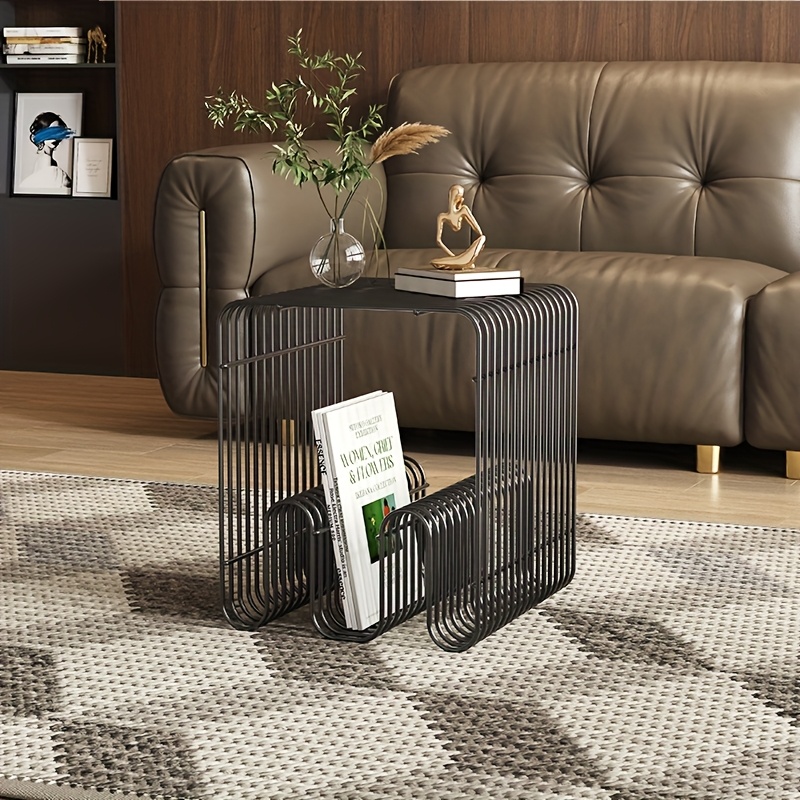 Sofa Side Table Small Apartment Coffee Table Easy Modern Light Luxury Coffee Table Side Table Corner Table Newspaper Rack Shelf