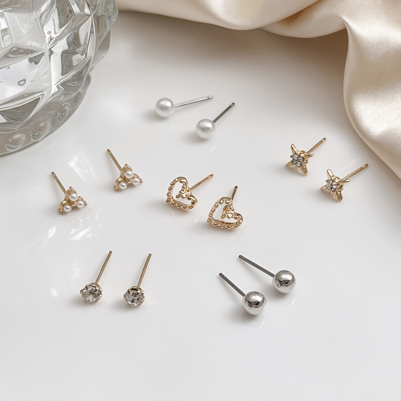6 Pairs Cute Beach Party Earrings Set