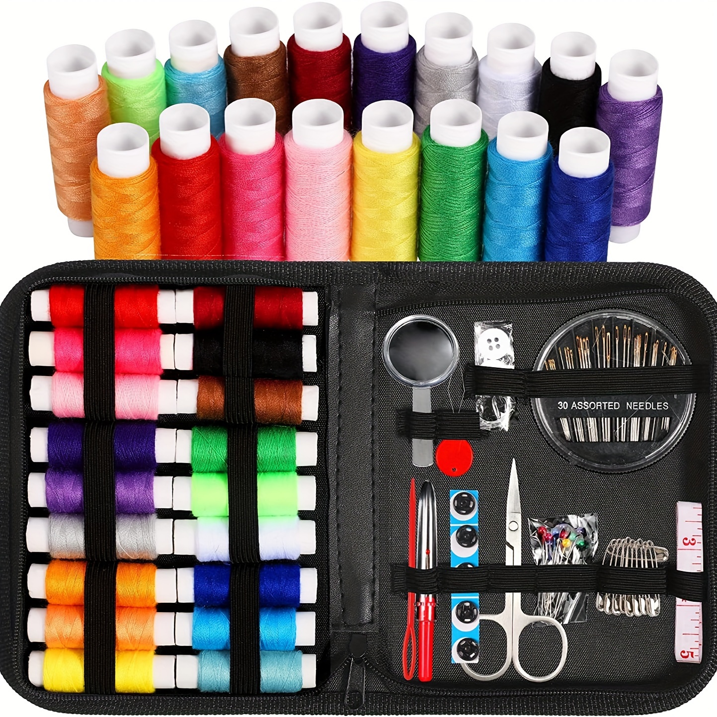 

86-piece Portable Sewing Kit With Assorted Tools & Accessories - Ideal For Clothing Repair, Diy Crafts & Travel