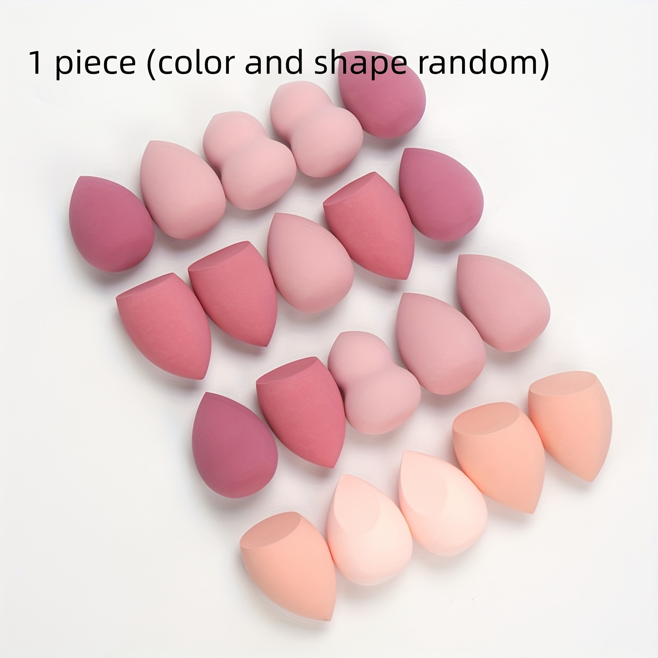 TEMU 1pc Makeup Sponge For Dry And Wet Use, Foundation Liquid Makeup Tool Random Colors