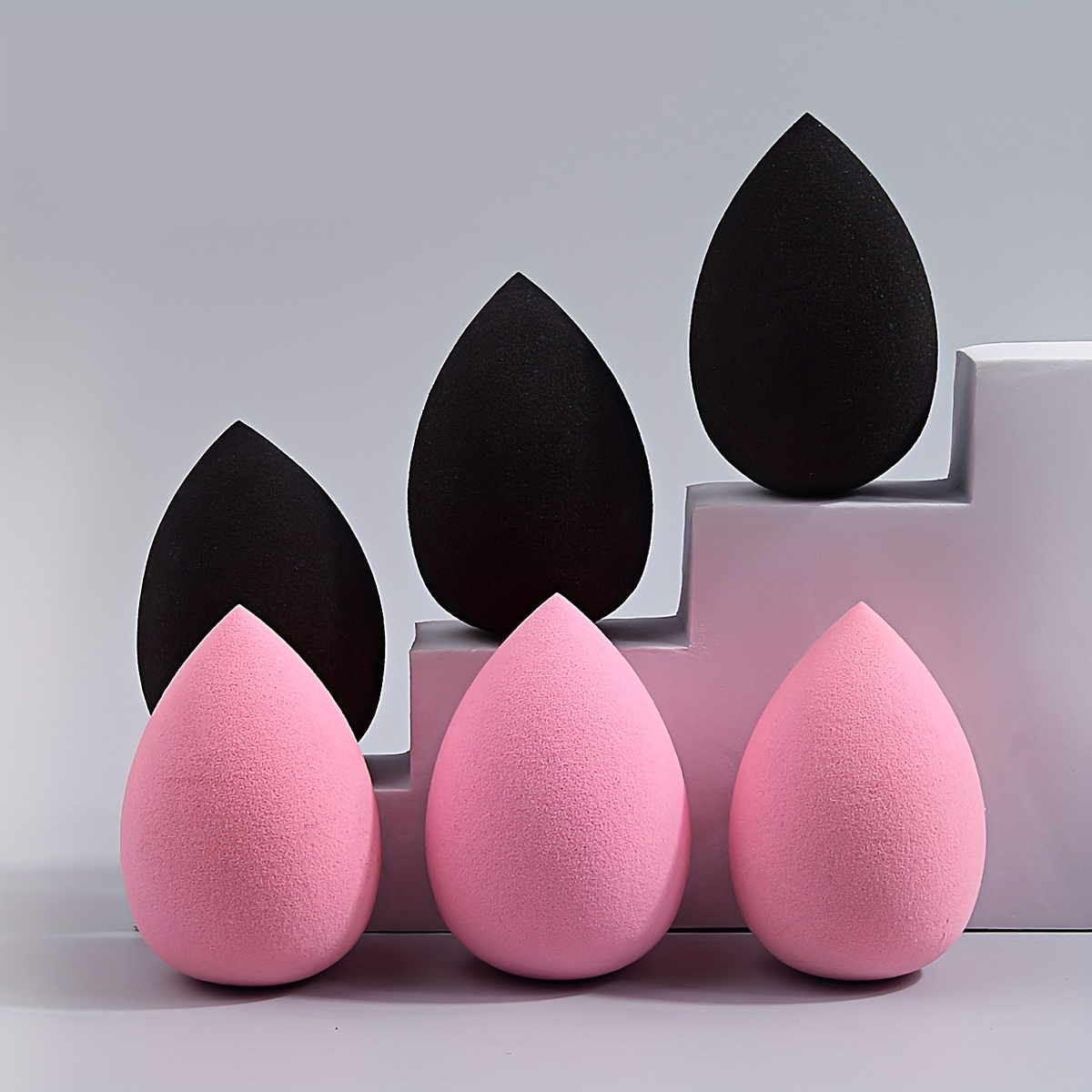 6pcs Sponge Makeup Puff Set, Non-caking Makeup Sponges, Professional Face Makeup Tools