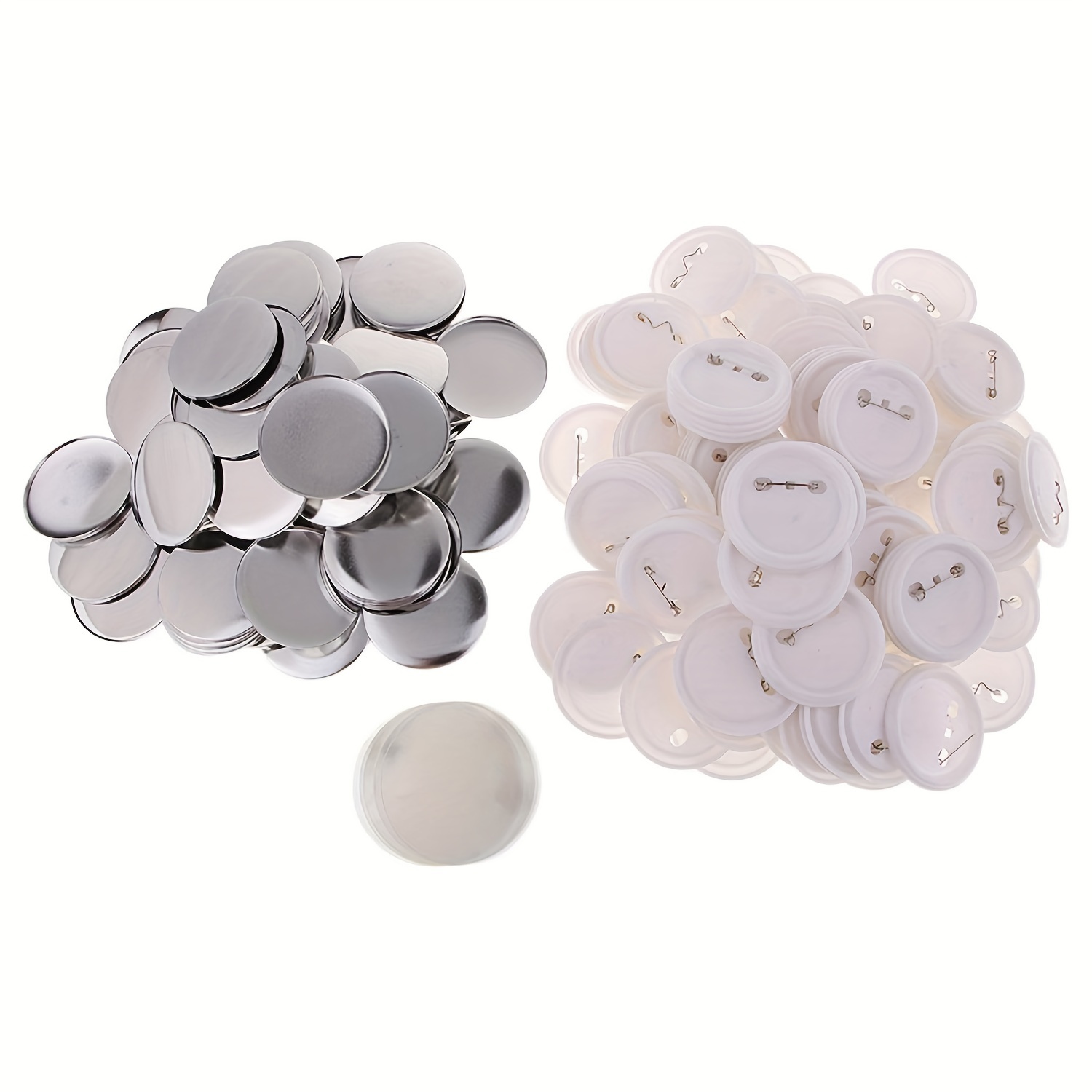 100pcs 1.26 Round Buttons With Metal Shank - 32mm Sewing Supplies For Diy Crafts & Garment Making