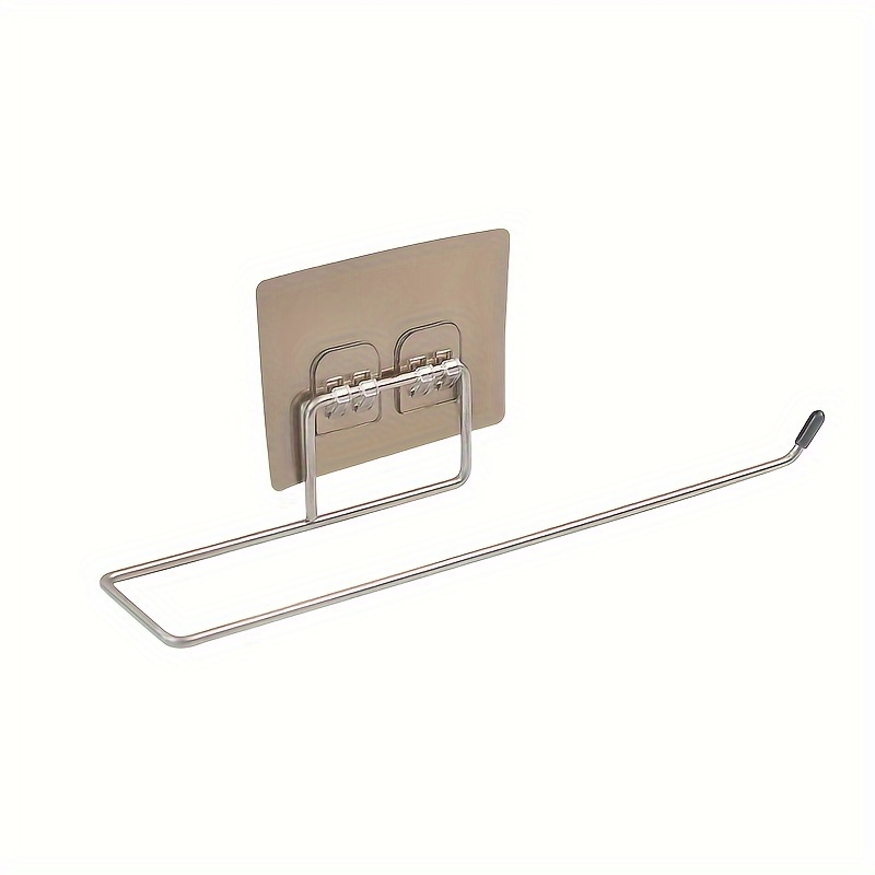 

1pc Iron Wall Mount Kitchen Paper Towel Holder, No-drill Towel Rack With 180° Twist, Organizer For Home Storage