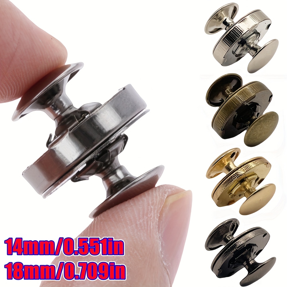 

10 Sets/pack 14/18mm Metal Double Rivet Magnetic Clasps Buttons Bag Press Purses Handbag Clothes Diy