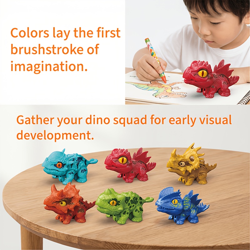 Assembly Dinosaur Scooter, Interchangeable Head Mini Dinosaur Model Toy