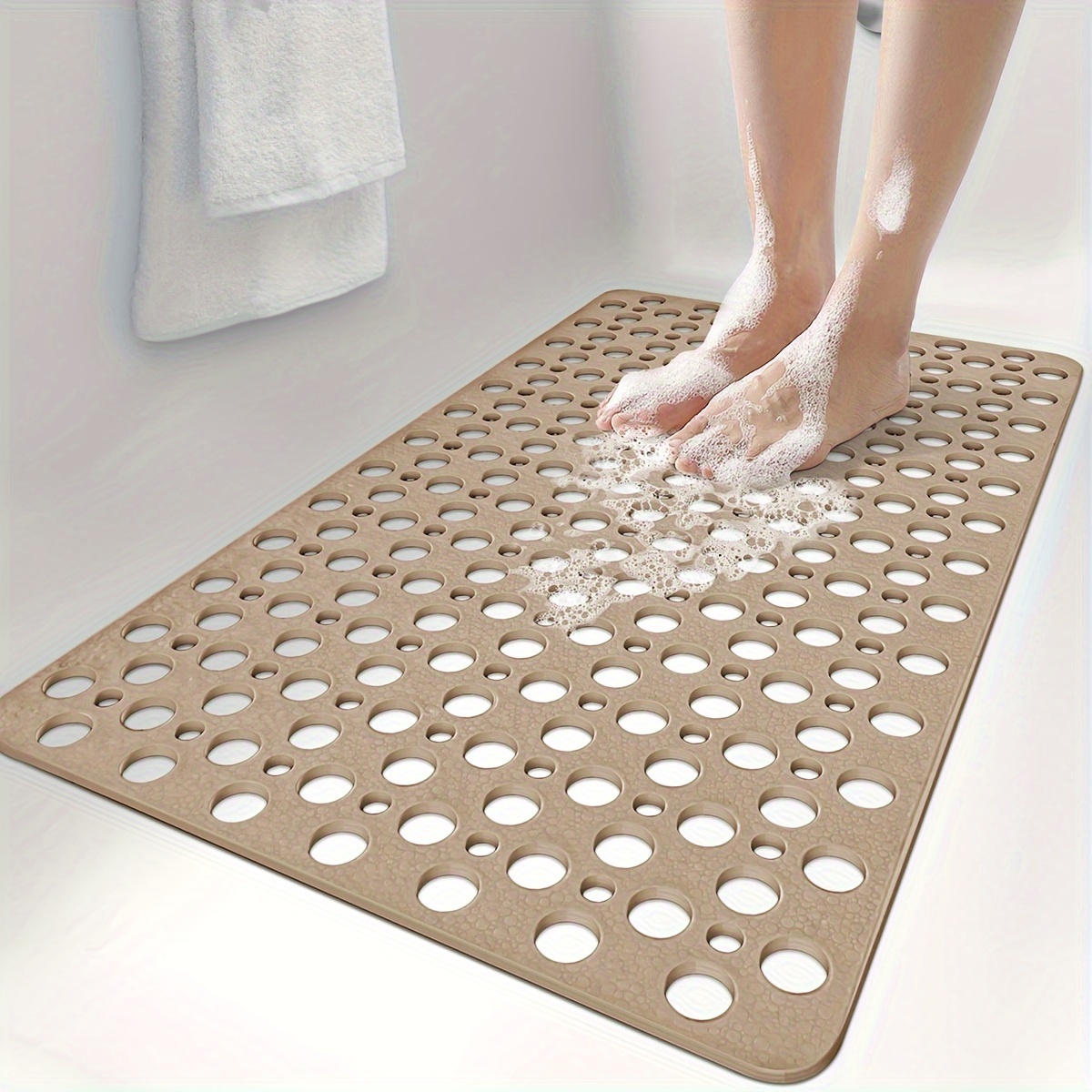   non slip bathtub mat with suction cups easy clean durable pvc shower rug for bathroom safety christmas halloween gift decoration Product details 0