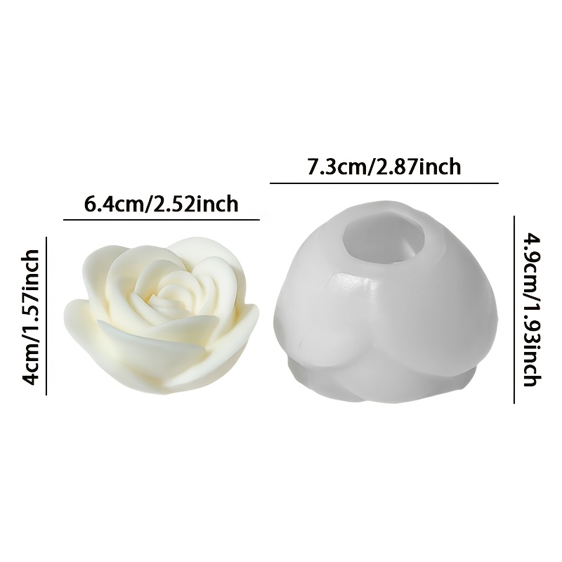 TEMU Stampo in Silicone per per Candele Fai-da-te - Stampi Qualit� per Regali Valentino, Compleanni e di Pietre Aromatiche - Facile da Sformare,