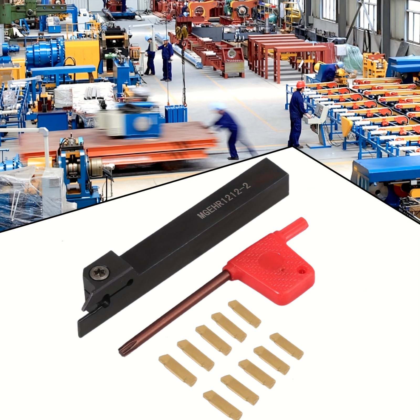 Mgehr1212-2 12 X100mm Cnc Lathe Tool Holder And 10pcs Mgmn200 Lathe Turning Tool Machine Tool Sets