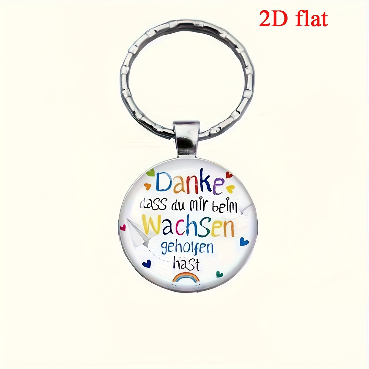 1pc German Letter Time Gemstone Keychain, Symbolizing Glass Keychain, Keychain Pendant, Suitable As A Gift For , Halloween, Christmas, Thanksgiving And Other Festival Gifts