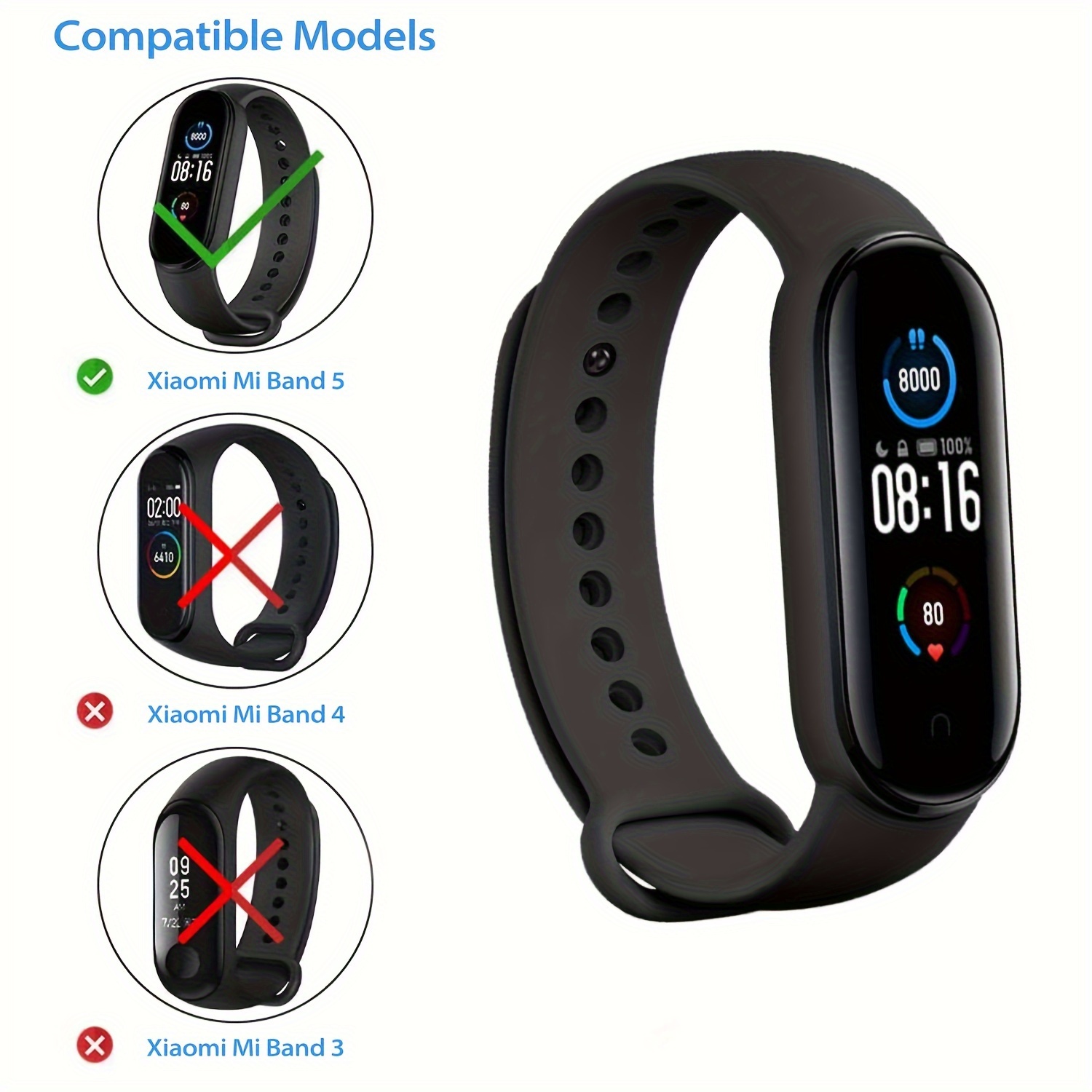 Replacement Sport Bands Compatible Mi Band 5 Bands band 6 Temu New Zealand