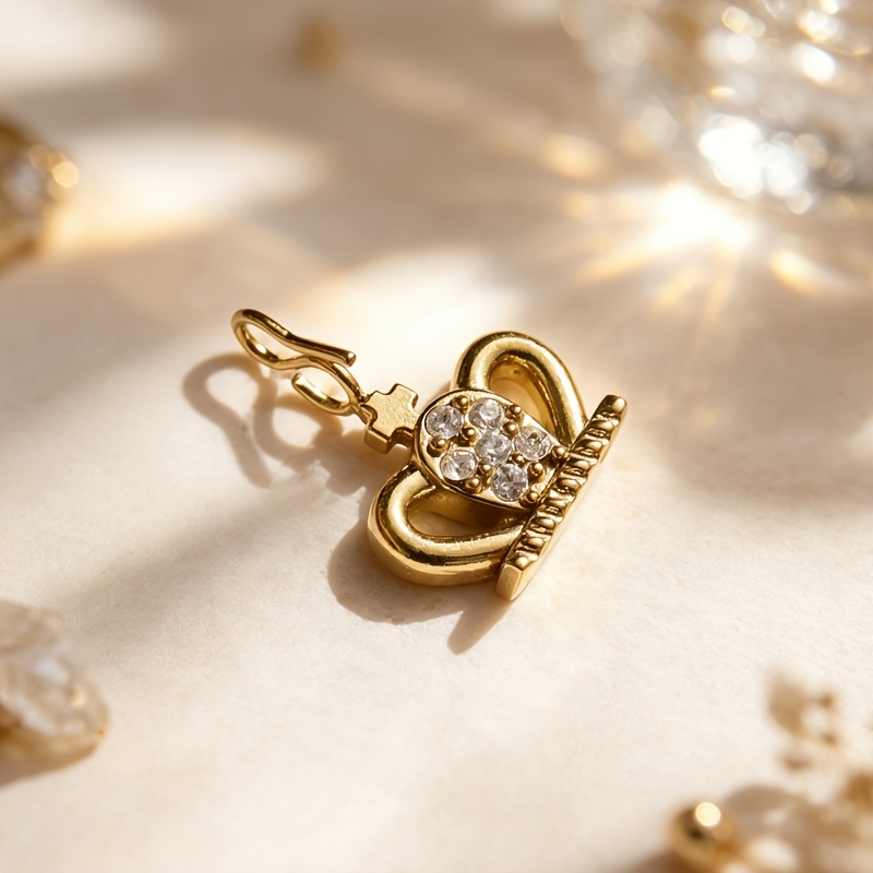 Minimalist Crown/Key/Lock Shaped Couple's Pendant Accessory