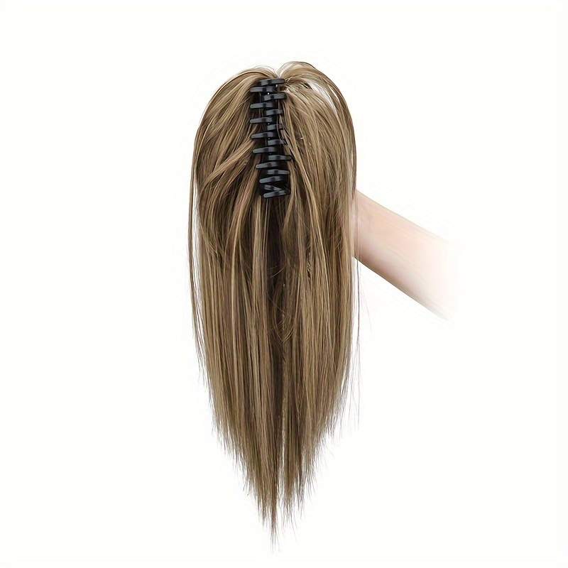 Image of Claw Ponytail Long Curly Wavy Ponytail Extensions Synthetic Clip In Hair Extensions Elegant For Daily Accessories