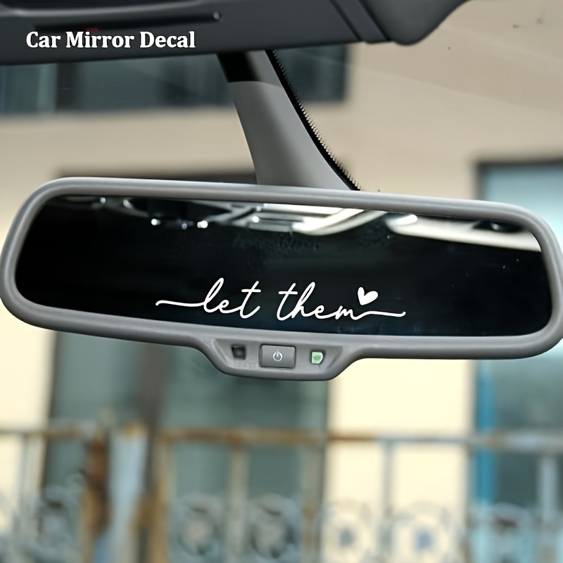 

3pcs Let Graphic Vinyl Decal, Mental Health Awareness, Motivational Sticker, , Self-adhesive For Glass/metal/ceramic , Irregular Shape, Single Use, Alphabet Theme Car Mirror Accessory