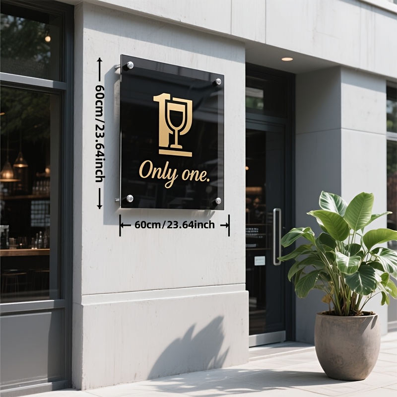 Customizable Yard Sign - Modern Crystal Sign, Suitable for Business Signs and Office Indoor/Outdoor Decor, Durable PMMA Wall Decoration, Waterproof & Heat-Resistant with Transparent Frame and Vibrant Colors