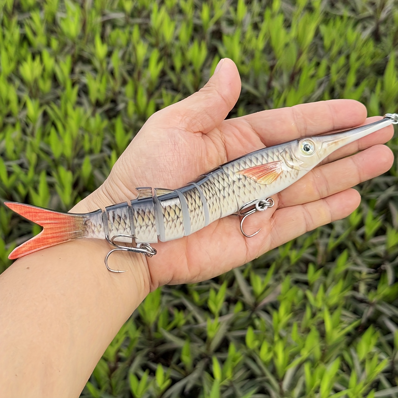 ハードルアー リアルフィッシュデザイン 約15cm 25cm 55g リアルな多関節ガーフィッシュ釣りルアー バス