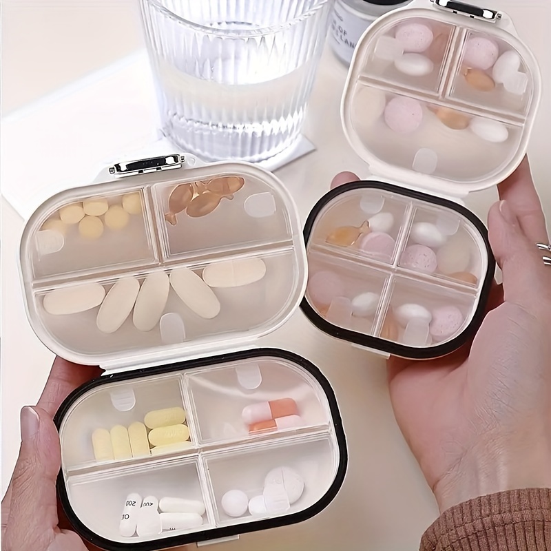 1pc Portable Pill Box For 7-day Travel, 7-compartment Sealed Storage Pill Box, Pill Organizer