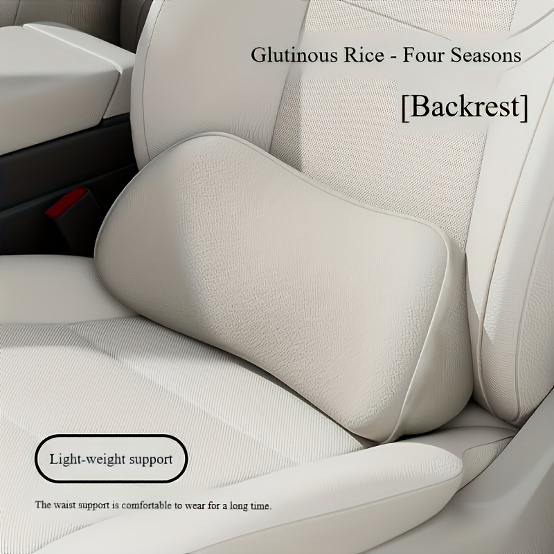 1pc Car Seat Lumbar Support Cushion Suitable For Car, Soft & Firm High- Back Pillow With Removable Washable Cover, Breathable Lower Back Support For Driving, Office Chair, Use - Pu Foam For