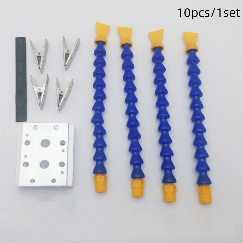 E-shop 10-teiliges Set, 4 Stück Schweißklemmen - Multifunktionaler Schweißständer mit flexiblen Armen und stabiler Basis für einfaches Tragen, für