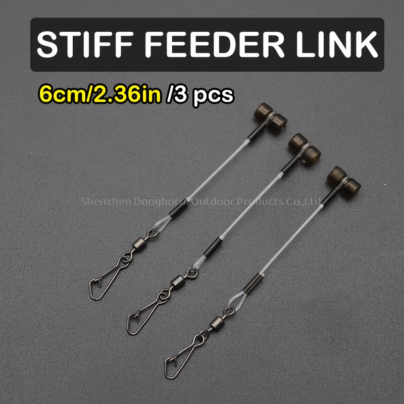TEMU Set da 3 pezzi di maglie rigide per feeder da 6 8 cm, accessori per la pesca alla carpa, creano un per aiutare a prevenire grovigli per