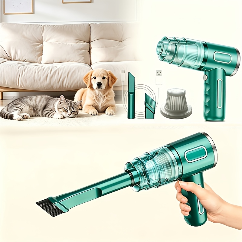 Image of Belibuy Portable Cordless Handheld Vacuum Cleaner - Cyclone Suction, Wireless And Rechargeable, With Powerful Power, Of Cars, Offices And Homes, Very Suitable For Pet Hair Cleaning