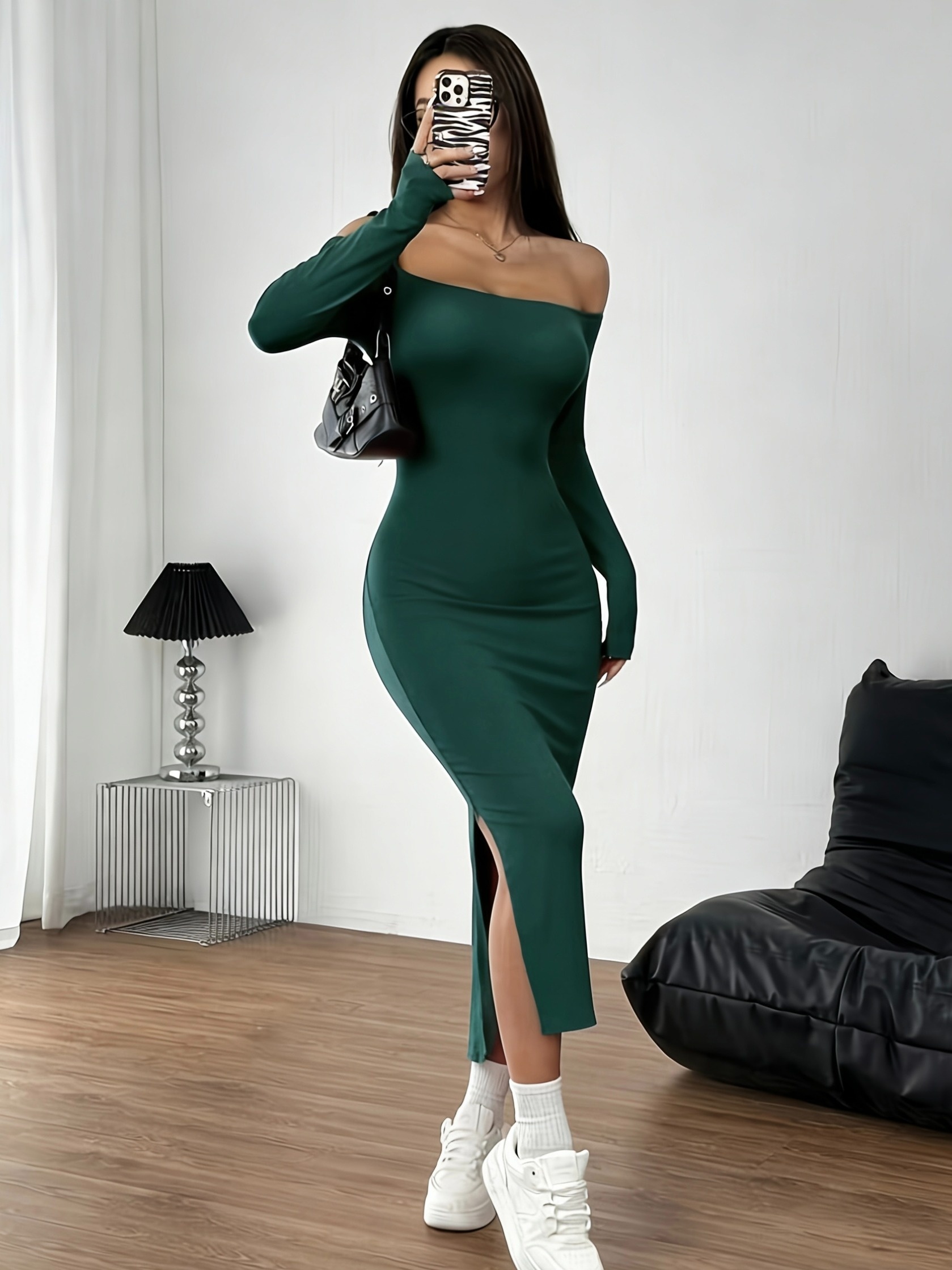 new look green velvet dress Elven Hooded Dress – Gothic FairyAdjustable sweater Dress main image 1
