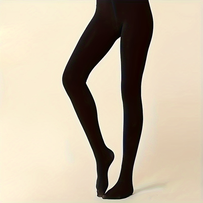 

1 Pair Women' Sun-protective Solid Color Knit Nylon Pantyhose, 88% Polyamide 12% Spandex, Machine Washable, 90g/m² Weight