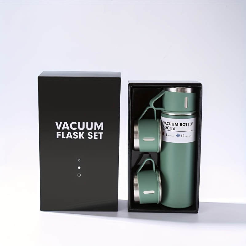 A Collection of Stylish Thermal Bottles And Coffee Mugs, Featuring a 500Ml/16.9Oz Stainless Steel Vacuum-Insulated Tumbler Suitable for Both Hot And Cold Beverages, Ideal for School Use, Travel, And Outdoor Activities