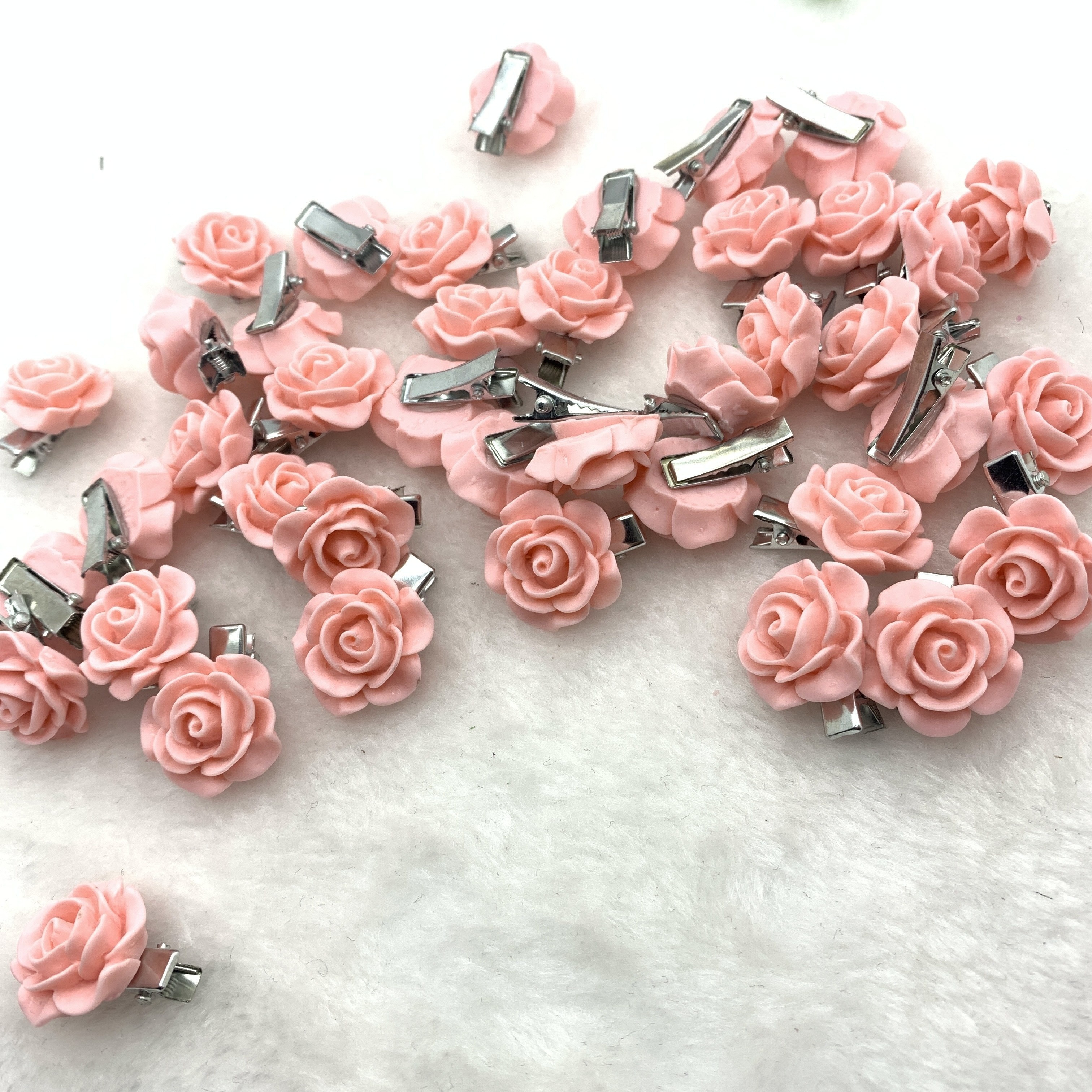 

6pcs Flower Hair Clips Set - Elegant Floral Hairpins For Women, Matching Hair Accessories