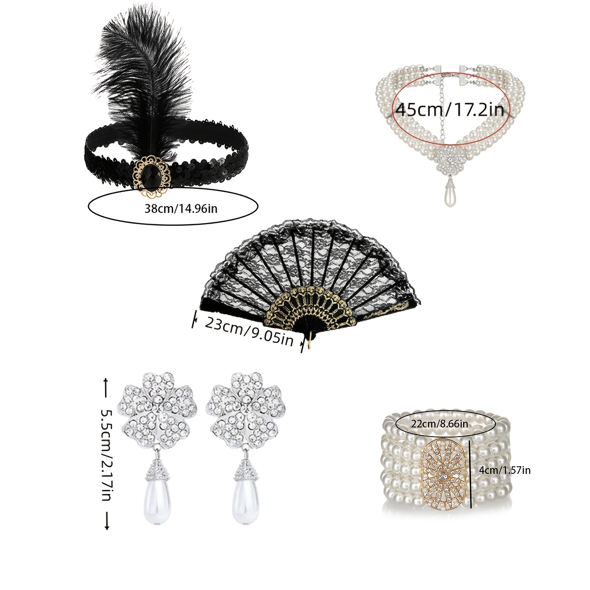 5pc Vintage Elegant Accessory Set for Women